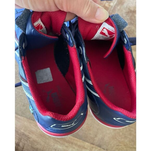 Puma Nyter BMW Leather   Men’s Navy Blue Red Driving Speed Cat Size  6.5 Shoes - Picture 6 of 7